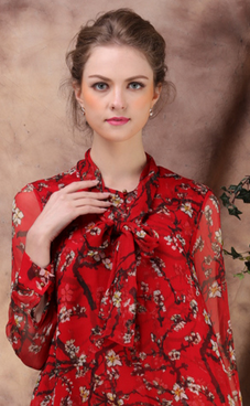 沽源艾菲揚(yáng)復(fù)古女裝女神印花春夏真絲中長(zhǎng)款春款夏季裙子連衣裙定制
